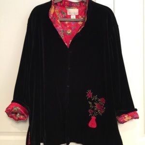 Susan Graver black velvet Jacket